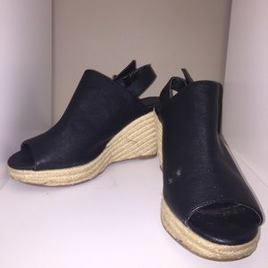 Black Sandal Wedges